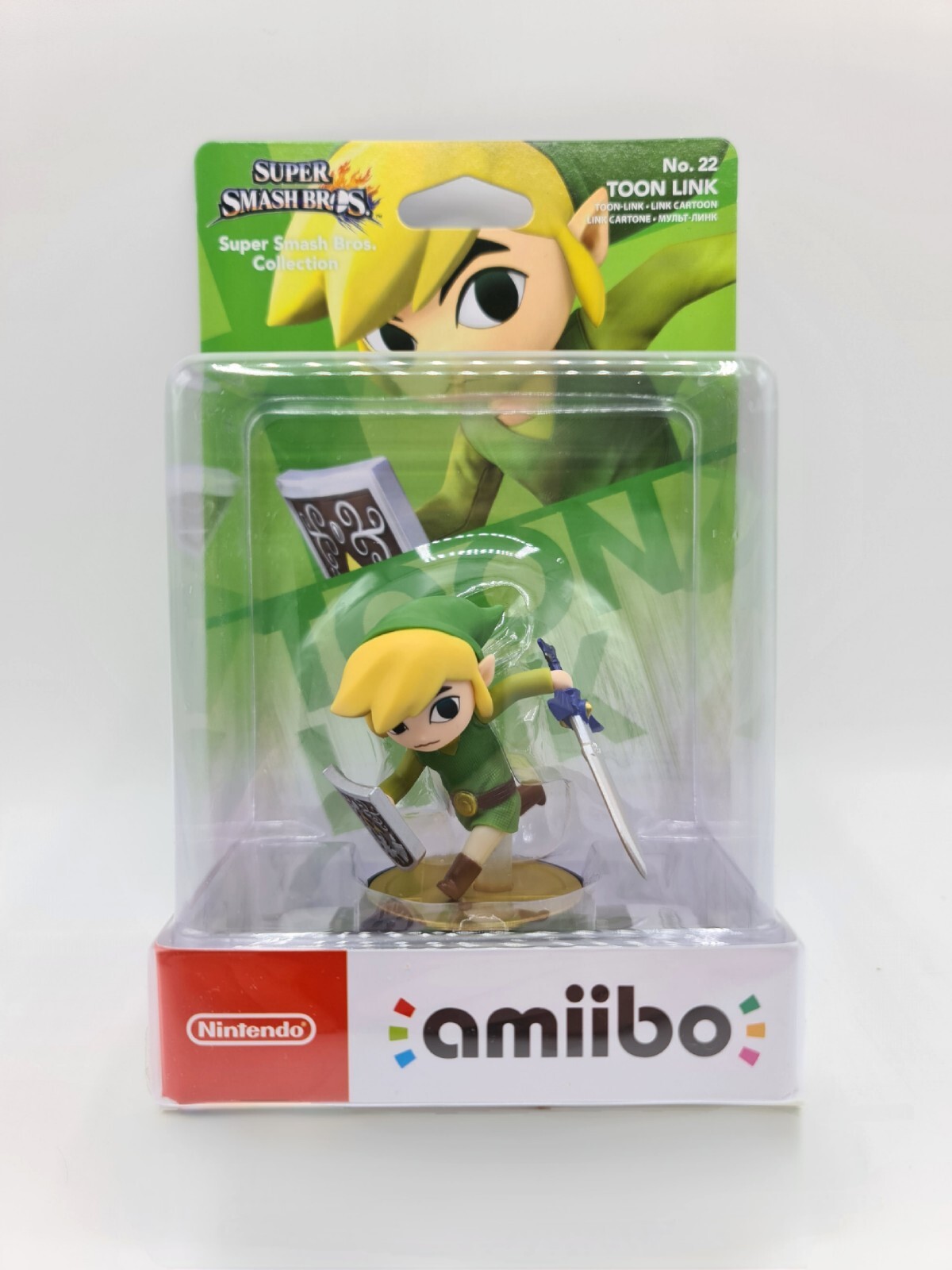 Amiibo No. 22 Toon Link Super Smash Bros. Collection Cartoon Toon-Link NEU OVP