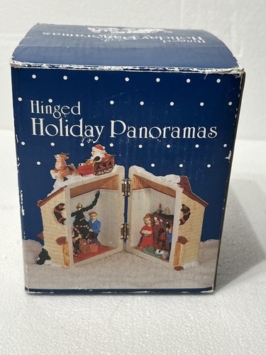 Panorama Christmas House Hinged Closable 4 X 3 X 2 Small Holiday Shelf Decore - Picture 4 of 5