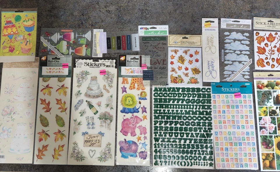 ENORME LOTE DE ÁLBUM DE RECORTES PEGATINAS VINTAGE SANDY LION MRS GROSSMAN SELLO JOLEE’S 100+ Foto 3 de 4