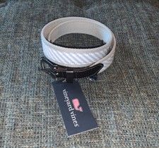 NWT Vineyard Vines Seersucker Canvas Club Belt Mens/Boys Size 28 Blue Gray T6