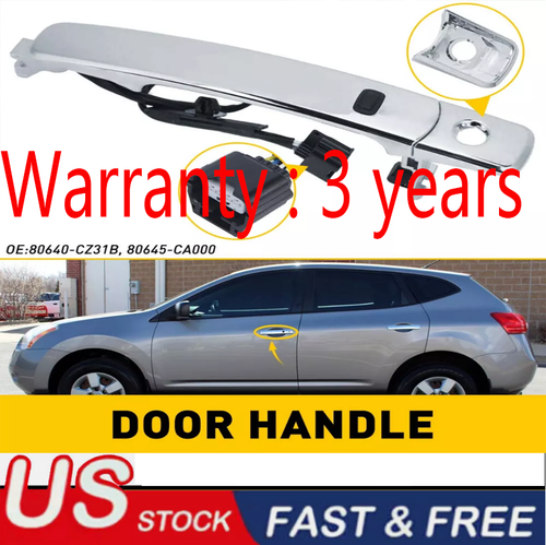 Maniglia Esterna Porta Cromata Per Nissan X-Trail (T31) 2006-2014, Sinistra/destra, Anteriore - Riferimento 80645-CA000