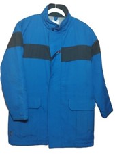 Unisex Work Coat Workrite Uniform Co Nomex IIIA Long Quilt Lined Sz S Blue