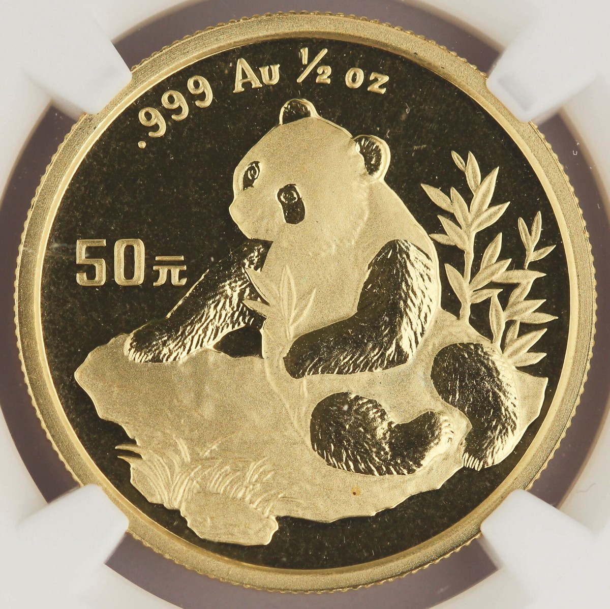 China 1998 50 Yuan 1/2 Troy Oz 999 Gold Panda Coin NGC MS69 China 1998 50 Yuan 1/2 Troy Oz 999 Gold Panda Coin NGC MS69