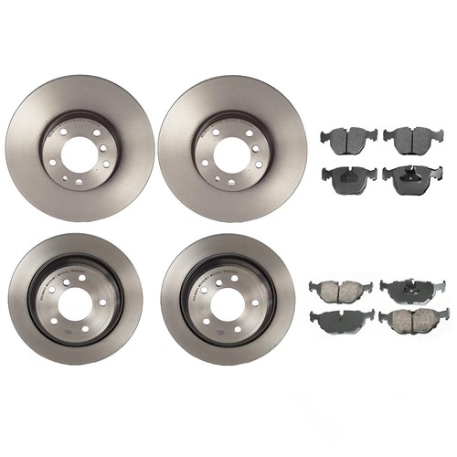 Akebono Euro Front Rear Brake Kit Disc Rotors Ceramic Pads For BMW E39