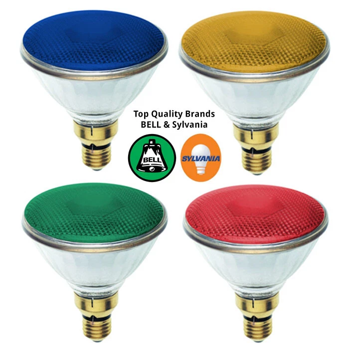 VARIOUS Top Quality Branded PAR38 Reflector Spot 80W ES/E27 Red Blue Yellow