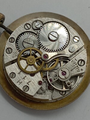 VINTAGE UMF Ruhla Cal. 2C Watch Movement 16 Jewels Hands Stem