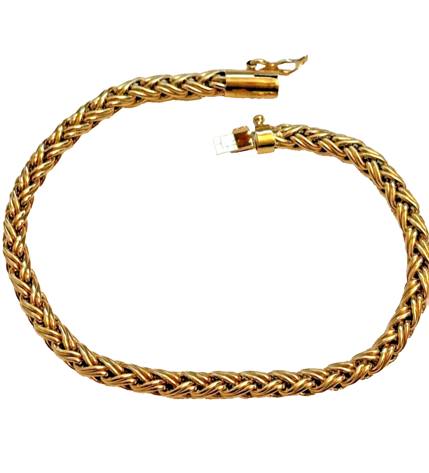 Tiffany & Co. 18K Yellow Gold Wheat Braided Rope Russian Weave 7 1/4 ...