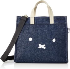Miffy Face Denim Bule HAPITAS 2WAY Bag Shoulder Bag Tote Handbag 6033 Japan New