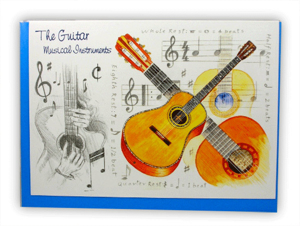 Guitar Greetings Card - Music Gift - Acoustic Guitar Greetings Card