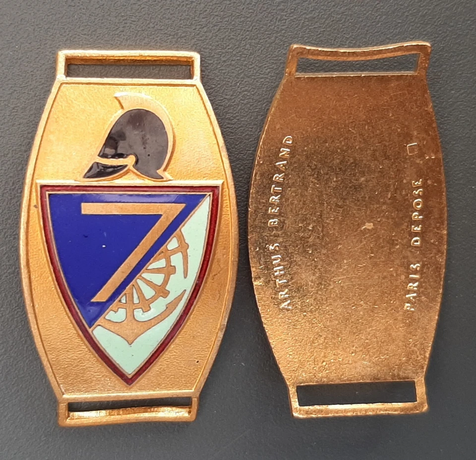 WW2 7° BG Génie Guerre 1939 Plaque de Bracelet identité France ORIGINAL DOG TAG - Photo 3/4