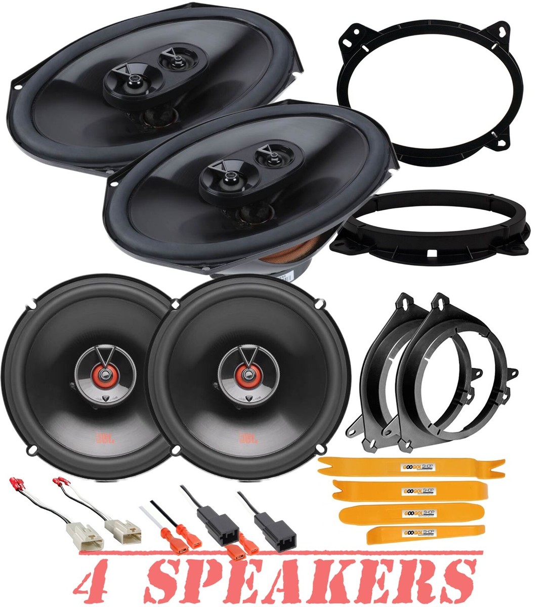 JBL Club Front & Rear Door Speaker Replacement kit for 2020-2023