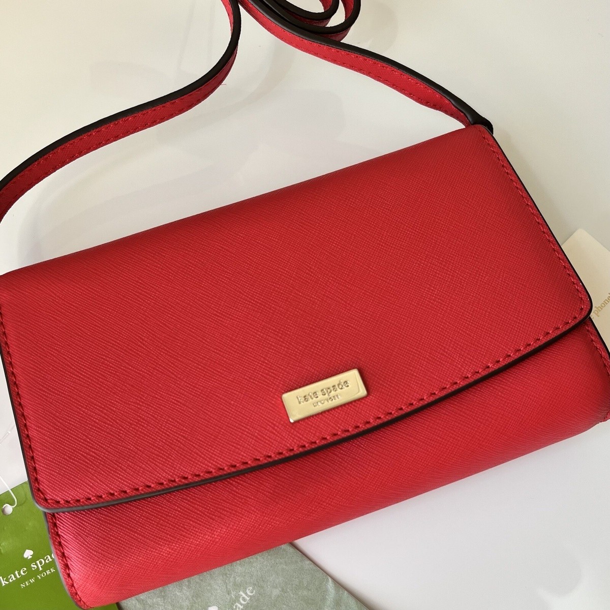 NWT Kate Spade New York Crossbody Red Wallet Clutch Bag 