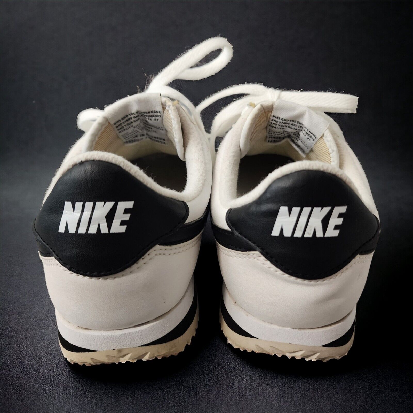 Size 6- Nike Cortez Basic Leather White Black for… - image 11