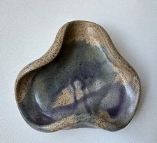 Handcrafted Pottery Spoon Rest, Ashtray or Trinket Dish Signed by Artist -C40