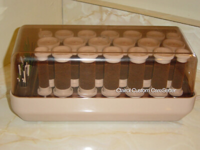 CLAIROL Custom Caresetter 20 VELVET HOT ROLLERS CURLER CLIPS  display picture 1