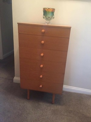 vintage tallboy chest of drawers