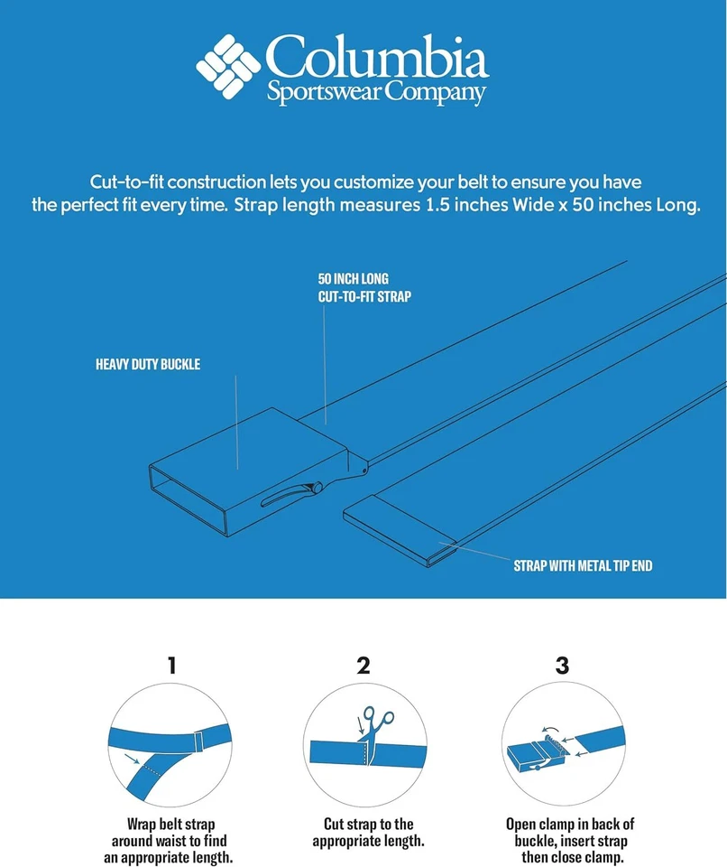 Cinturón de tela militar Columbia para hombre Foto 2 de 2