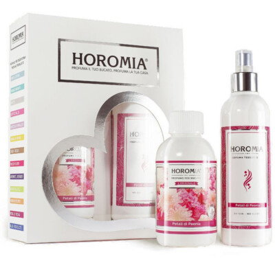 Petali di Peonia Geschenkset WäscheParfüm und Textilspray HOROMIA