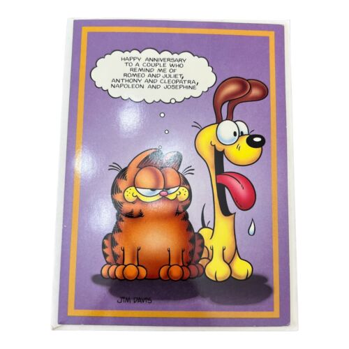 Vintage Argus Garfield And Odie Anniversary Card 65082-35C