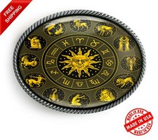 Zodiac Wheel Belt Buckle - Astrology Sun Handmade Buckle - 40