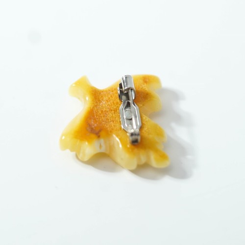 USA Handmade Women's Natural amber Brooch Valentine's Day Gift KIZIMA - Picture 5 of 5