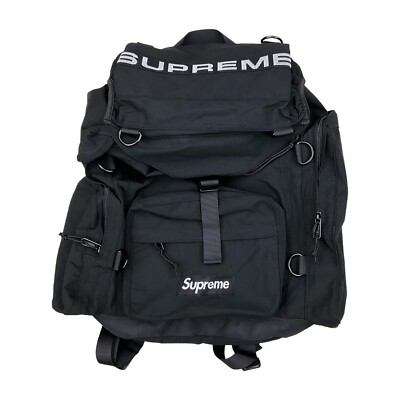 Supreme ブラックバックパック Supreme Logo Backpack Black - FW23 - US