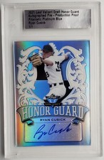 2021 Leaf Valiant Draft HG PP Proof PP Blue Ryan Cusick Autograph RC 1/1 Auto