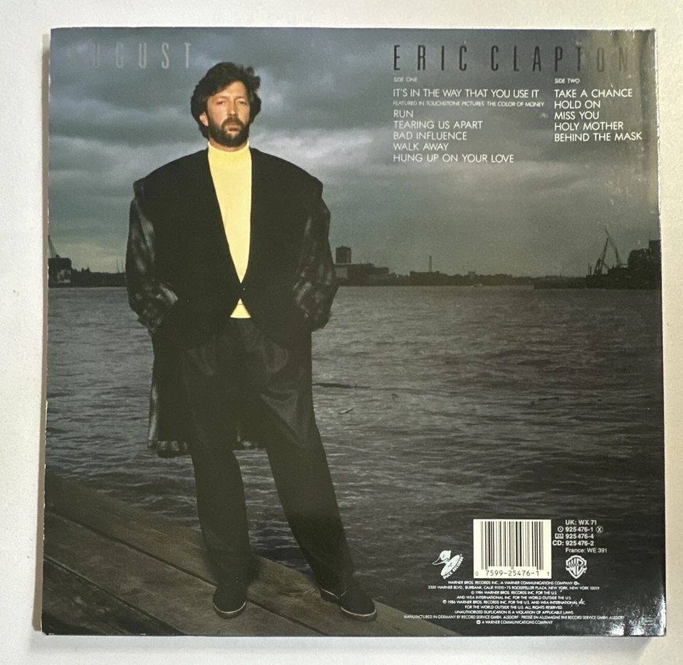 Eric Clapton August Orginal 1986 Vinyl Gatefold Original Ex / Ex - Image 3 of 4