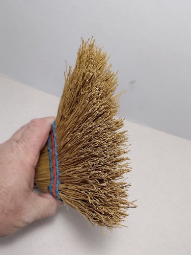 Vintage Stroh Schneebesen Besen Draht umwickelt 11" Hängeschlaufe (132) - Bild 8 von 10
