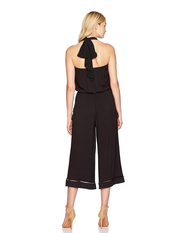 /LX031/ Mono Jersey Catherine Malandrino Cuello Corbata Rayón Negro Talla XL $128 Foto 2 de 2