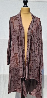 Annalee & Hope lange braune Strickjacke mit Stufensaum. Größe XL .Neu mit Etikett 