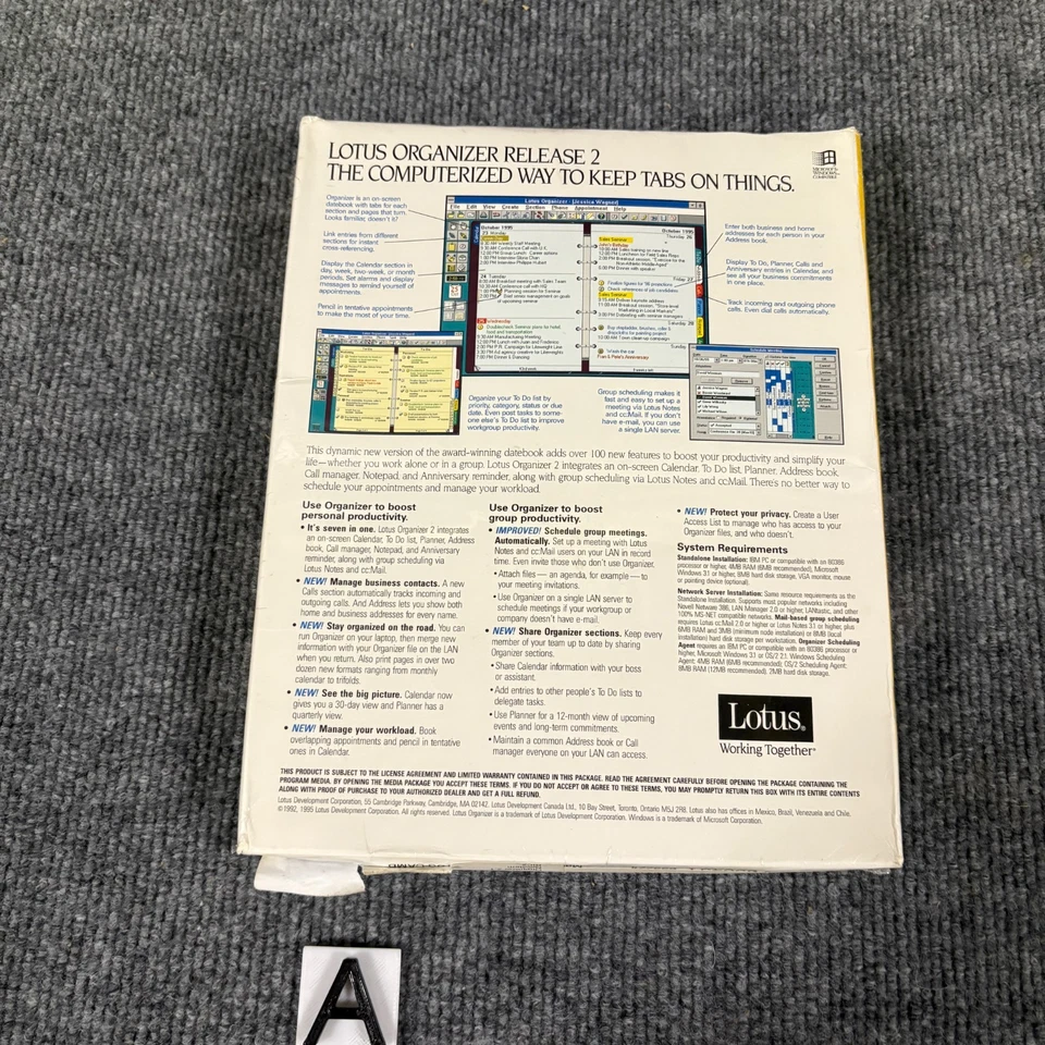 Lotus Organizer Release 2.1 Personal and Group Scheduling Software Windows 3.1 - Image 2 of 4