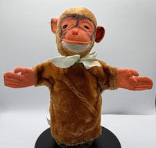 Puppet Vintage Chimpanzee Monkey Ape Toy Velour Felt Tag Made in Japan