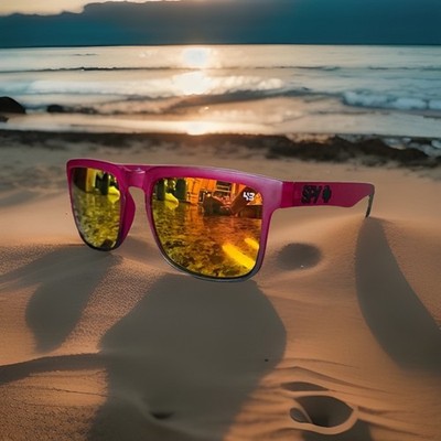 New Spy+ Helm Sunglasses Promo Hot Pink Ken Block 43 Mens Womens Racing UV400