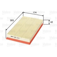 Valeo Luftfilter Filtereinsatz Passend FüR CitroËN Berlingo C2 C3 C4 Xsara Fiat