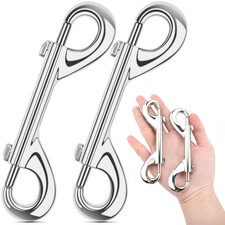 Extra Large 4.7 Inch Double Ended Bolt Snap Hooks With 220lbs Load Capacity In