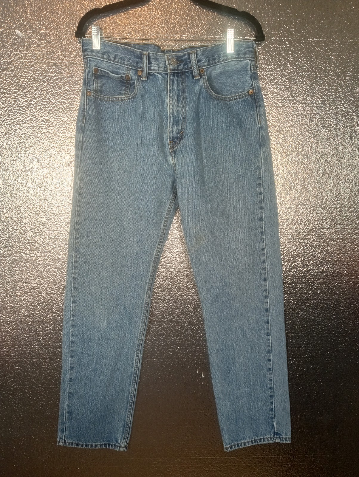 Levi's 505 Regular Fit Straight Leg Jeans, Men's 33x32, Blue Denim Light Wash