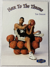 Tim Duncan 1997-98 Fleer Ultra Heir To The Throne Rookie Insert Card #7HT -Read