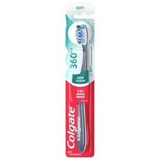 Colgate 360 Toothbrush with Tongue and Cheek Cleaner, Soft Toothbrush, 1 Pack