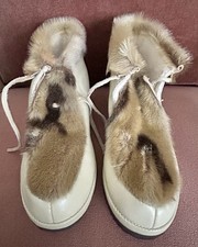 Pantofole Bastien Industry Hiawatha Natural taglia 6 guarnizione capelli native made in Canada