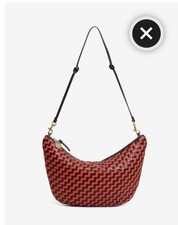 NWT Clare V Lune Bag in Black and Red Zigzag ...