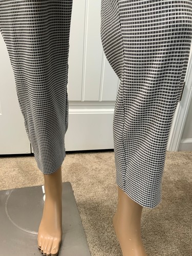 APT.9 Damen-Pull-On-Hose schwarz weiß Gitter Knöchel kurz geschnitten Größe 14 adrette Academia - Bild 5 von 13