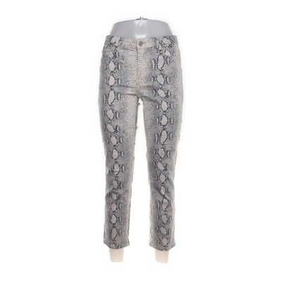 Mango, Hose, Größe: 38, Grau/Weiß/Mehrfarbig, Schlangenhaut, Denim, Damen #usF