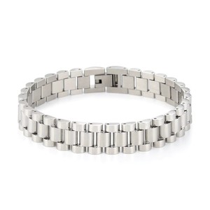 Herren Armband Silber Edelstahl Schwarz Kette Männer Metall Geschenk Gold