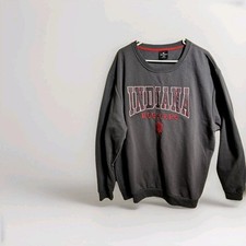 Indiana Hoosiers Sweatshirt XXL Colosseum NCAA Gray Pullover Crewneck 043