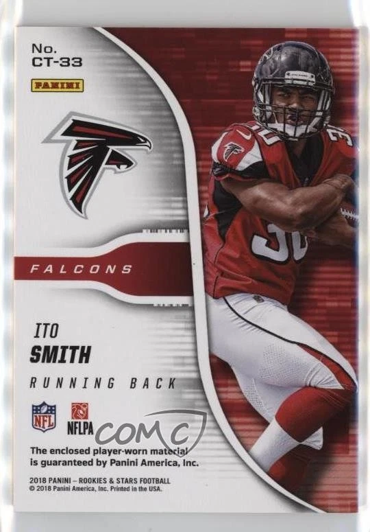 2018 Panini Rookies & Stars Cross Training Relics Prime /25 Ito Smith #CT-33 RC - Image 2 of 2