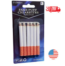 Fake Cigarettes,3.25 Inch Puff Cigarettes Pack of 6 , Faux Cigs with
