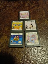 5 Nintendo DS Cartridges Authentic, Mario Party, Cake Mania, My Make Up, Tangled