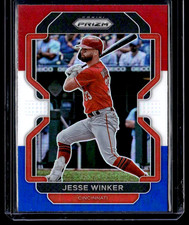 2022 Panini Prizm Jesse Winker Red/White/Blue Prizm Cincinnati Reds #128