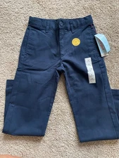 NWT Cat & Jack School Uniform Pants Boys Navy Blue Size 8